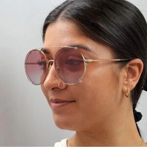 Chloé CH0041S Sunglasses  Gold, Pink & Red Pre-Loved (item #141)